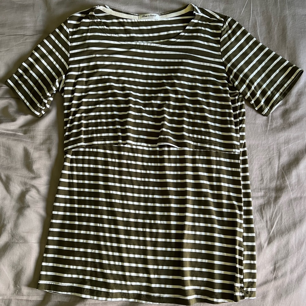 Bearland nursing top, olive green